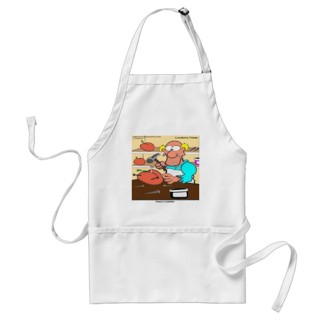 Tablier Cobbler aux pêches drôle de LTCartoons (Devant)