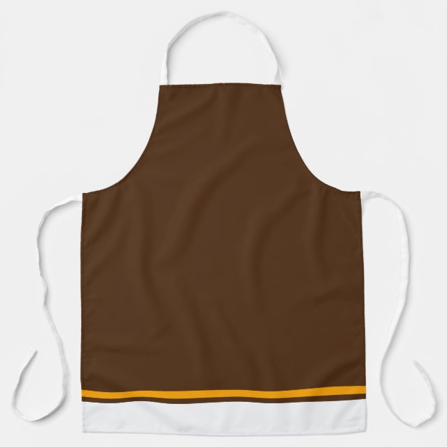 Tablier Coca moderne Brown Blanc Jaune Hem Stripes (Recto)