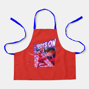 Tablier Coccinelle   Spots Sur Graphique Violet