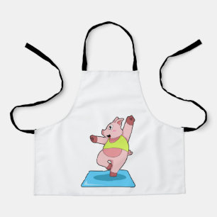 Tablier Cochon au yoga Fitness