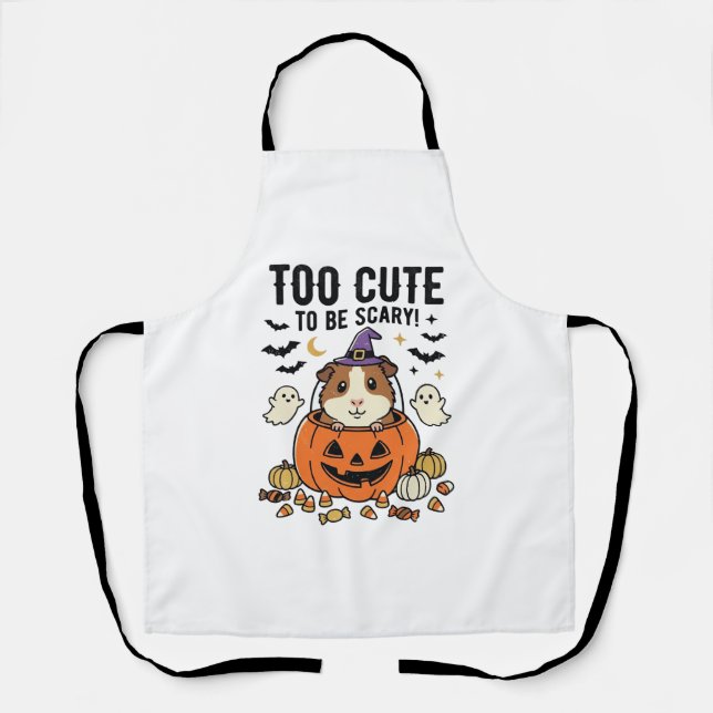 Tablier Cochon d'Inde d'Halloween Trop Mignon Pour être Ef (Recto)