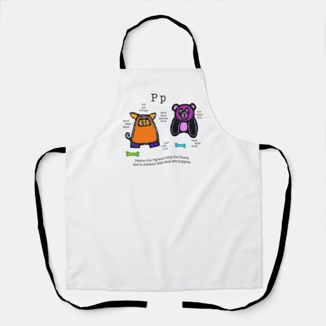 Tablier Cochon et panda (Recto)