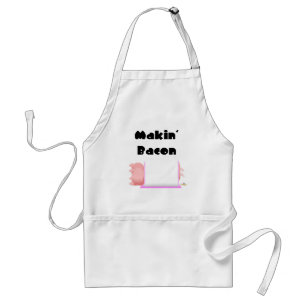 Tablier Cochons couchés Blanche rose Makin' Bacon