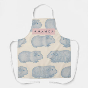 Tablier Cochons d'Inde Mignons et Personnalisés à Motifs E