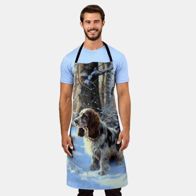 Tablier Cocker Spaniel Laisser Neige Noël (Porté)