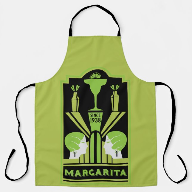 Tablier Cocktail Margarita Art Déco (Recto)