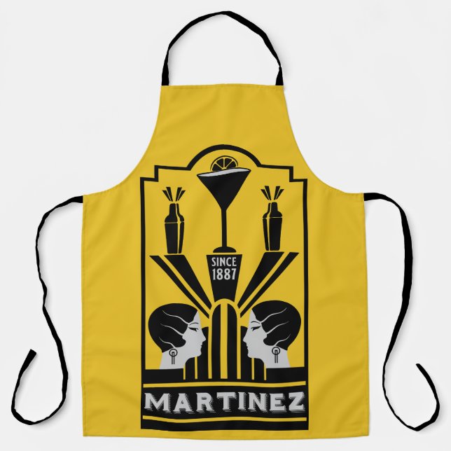 Tablier Cocktail Martinez Art Déco (Recto)
