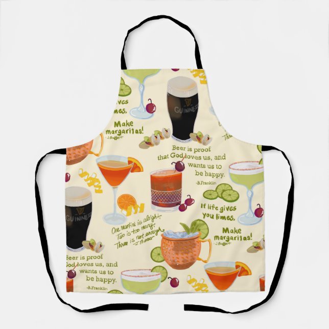 Tablier Cocktails et conversation (Recto)