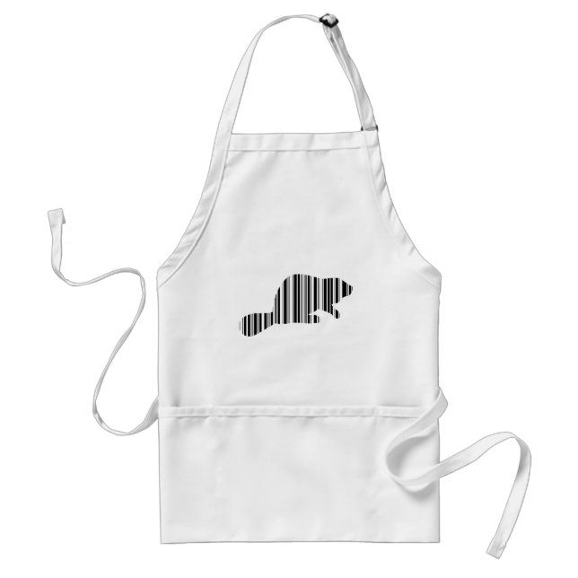 Tablier Code-barres CASTOR Motif de code-barres animal Des (Devant)
