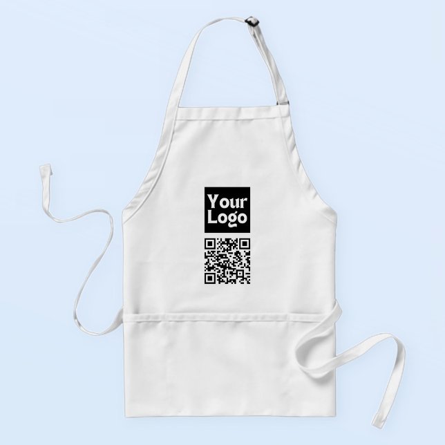 Tablier Code QR éditable & Votre logo ou image d'entrepris (Créateur téléchargé)