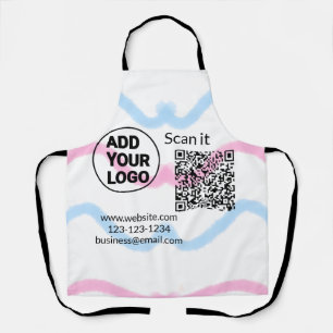 Tablier Code QR simple minimaliste ajouter un logo scanner