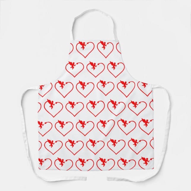 Tablier Coeur avec un cadeau cupide pour vous (Recto)