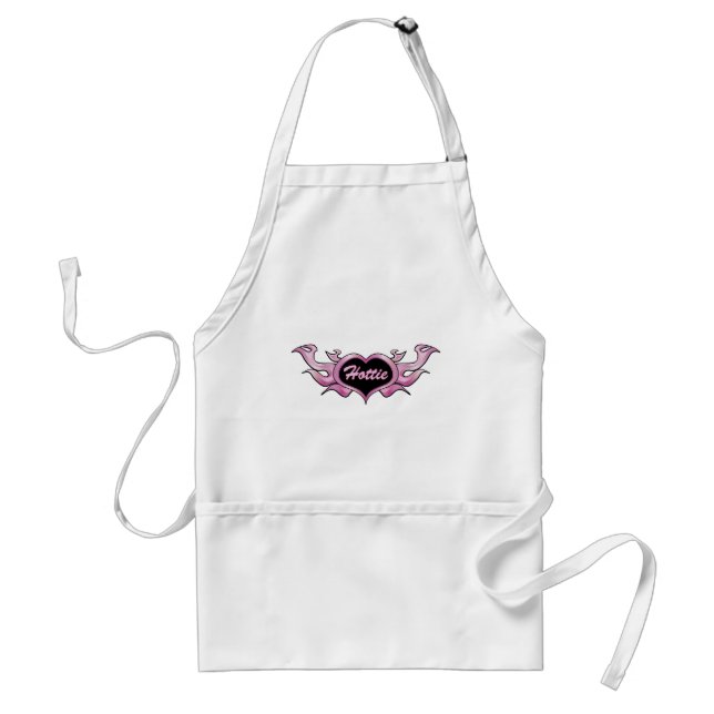 Tablier Coeur chaud rose flamboyant (Devant)