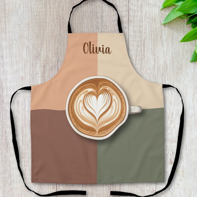 Tablier Cœur d'Art Latte Moderne  (Créateur téléchargé)