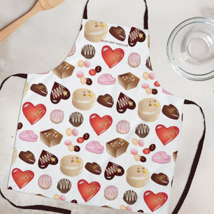 Tablier Cœur de chocolat personnalisé Paix Amour