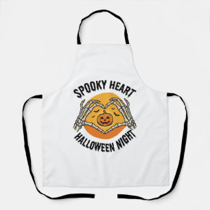 Tablier Cœur de squelette Halloween Vintage Design des mai
