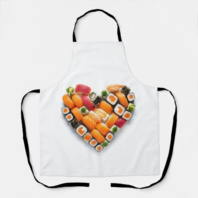 Tablier Cœur de sushi (Recto)