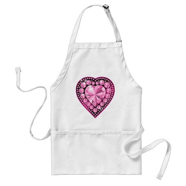Tablier Coeur Gem Quartz Rose (Devant)