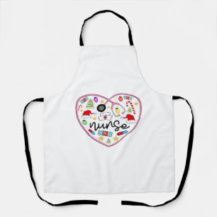Tablier Coeur infirmière, T-shirt surdimensionné Halloween