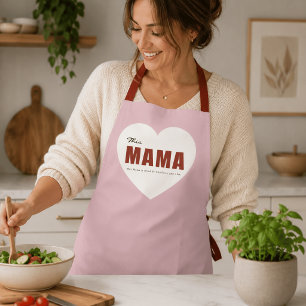 Tablier cœur personnalisé pour maman moderne
