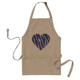 Tablier Coeur pourpre Poster de animal Zebra