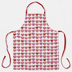 Tablier Coeur rouge Heureuse Sainte-Valentin Coeur rouge S