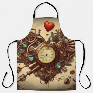 Tablier Coeur Steampunk/Saint-Valentin