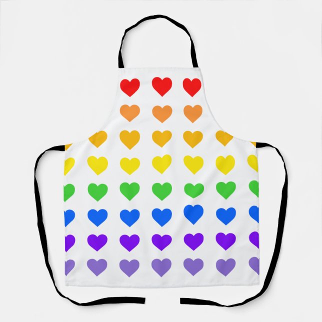 Tablier Coeurs arc-en-ciel (Recto)