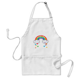Tablier Coeurs Arc-en-ciel colorés Sons Gay Je suis dans