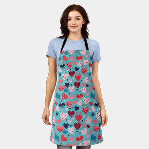 Tablier Coeurs colorés Motif mignon