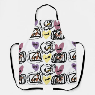 Tablier cœurs de Bouledogue Américain