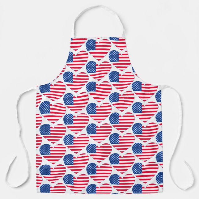 Tablier Coeurs de drapeau (Recto)