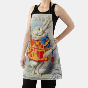 Tablier Coeurs de lapin blanc Alice Classic