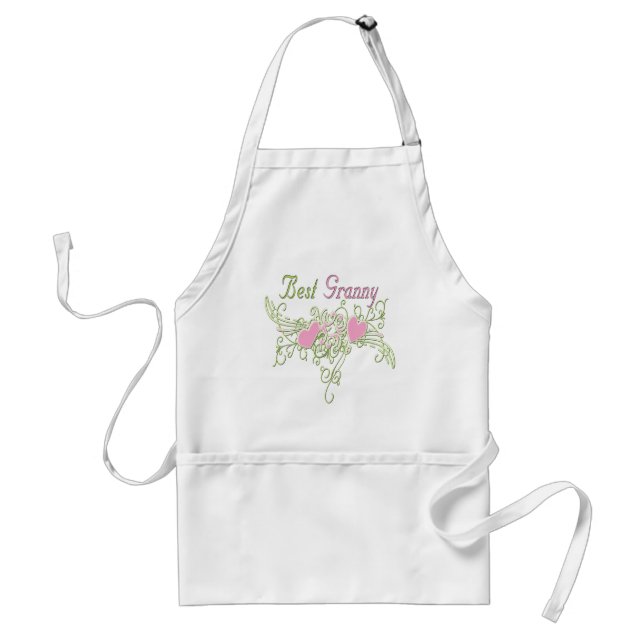 Tablier Coeurs de tourbillonnement de meilleure mamie (Devant)