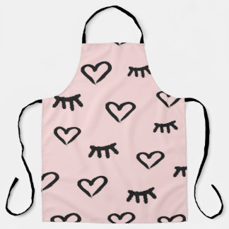 Tablier Coeurs et yeux : Grunge Sketch Vintage
