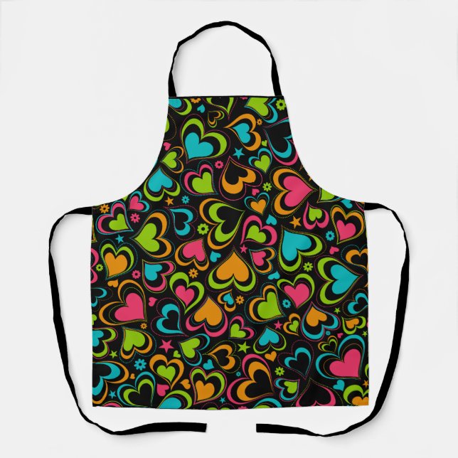 Tablier Coeurs multicolores (Recto)