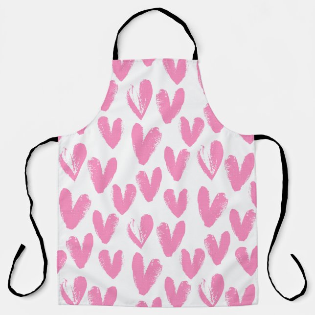 Tablier Coeurs peints par motif de coeur (Recto)