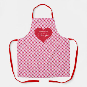 Tablier Cœurs Roses Classiques Saint-Valentin Je T