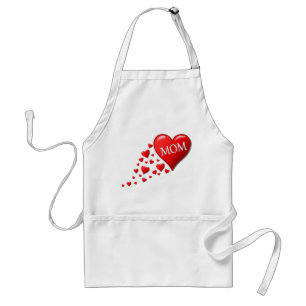 TABLIER COEURS ROUGES POUR MOM