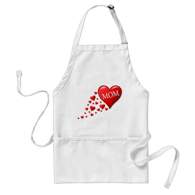 TABLIER COEURS ROUGES POUR MOM (Devant)