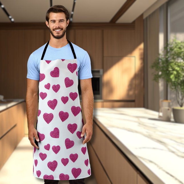 Tablier Cœurs scintillants roses tendance pour la Saint-Va (Créateur téléchargé)