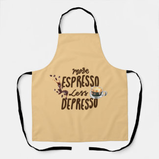 Tablier Coffee Lovers More Espresso Less Depresso