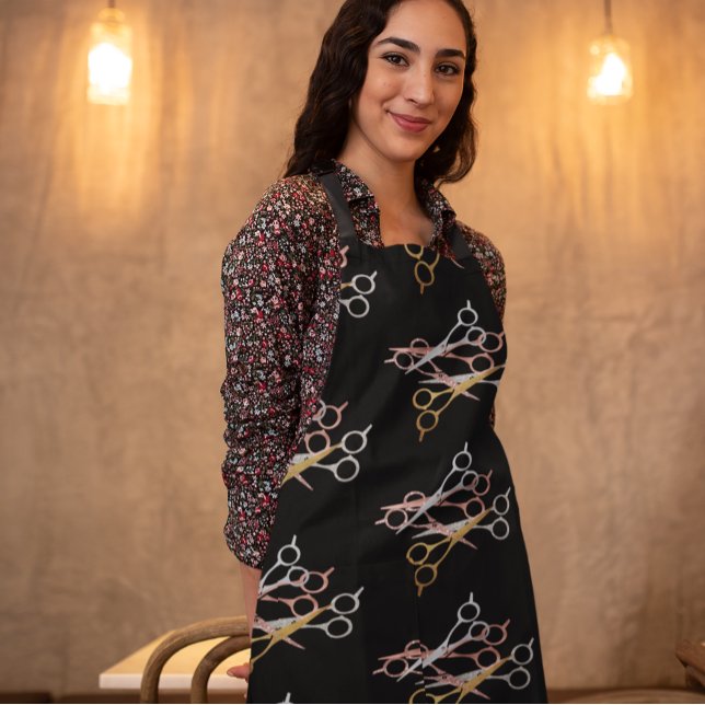 Tablier Coiffeur Dresseur de cheveux Salon Rose Ciseaux d' (Créateur téléchargé)