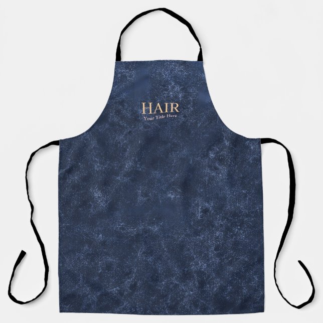 Tablier Coiffeur Personnalisable Moderne Minuit  (Recto)