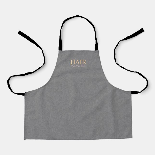 Tablier Coiffeur Personnalisable Texture Grise Moderne (Recto)