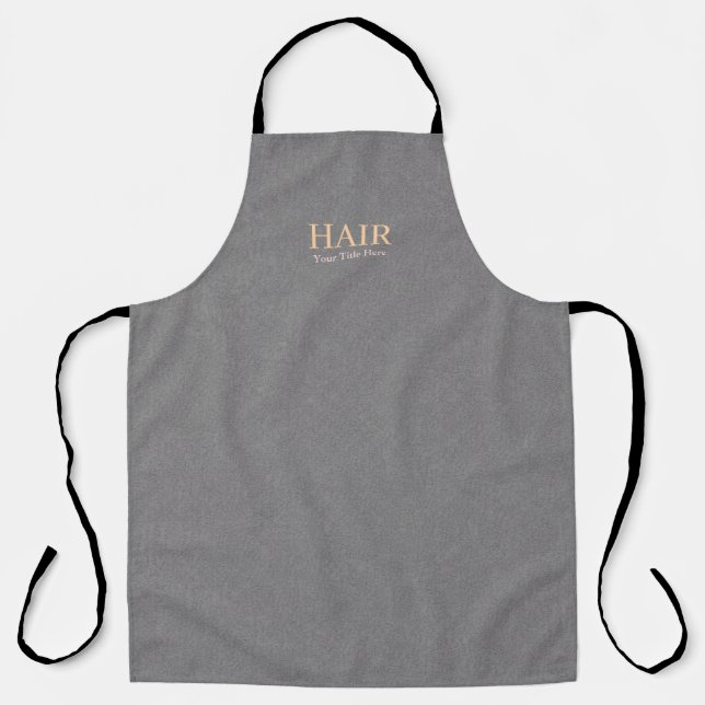 Tablier Coiffeur Personnalisable Texture Grise Moderne (Recto)