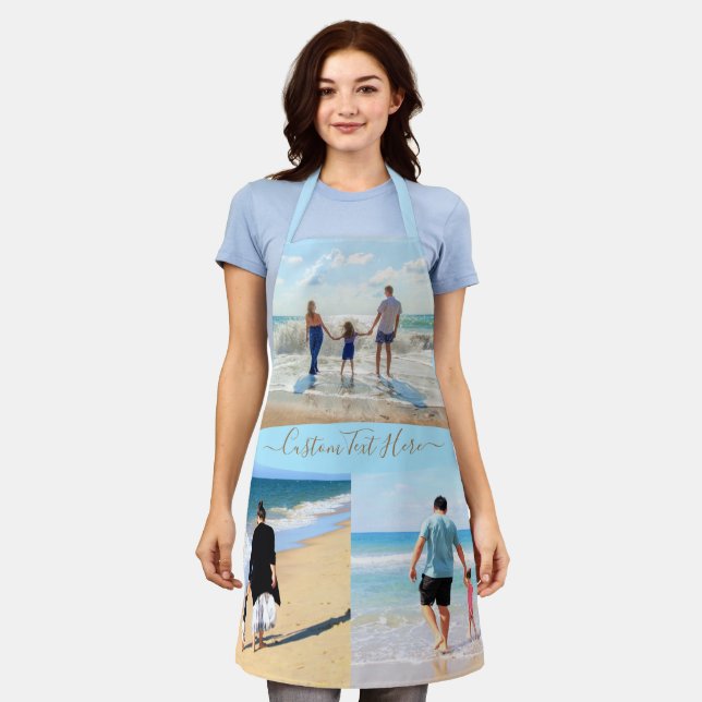 Tablier Collage de photos personnalisées sur votre photo e (Porté)