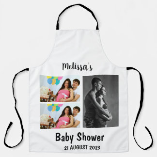 Tablier Collage photo Baby shower 3 personnalisé
