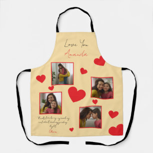 Tablier Collage photo moderne de Red Hearts