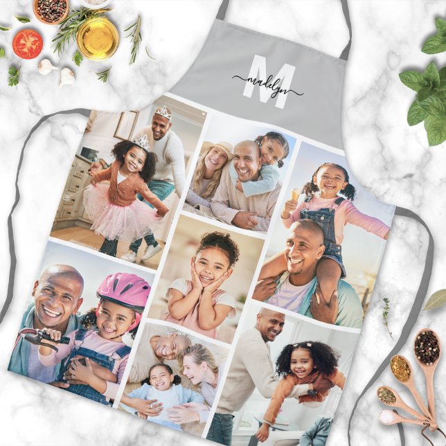 Tablier Collage photo Simple et élégant (Photo Collage Simple Elegant Picture Apron)